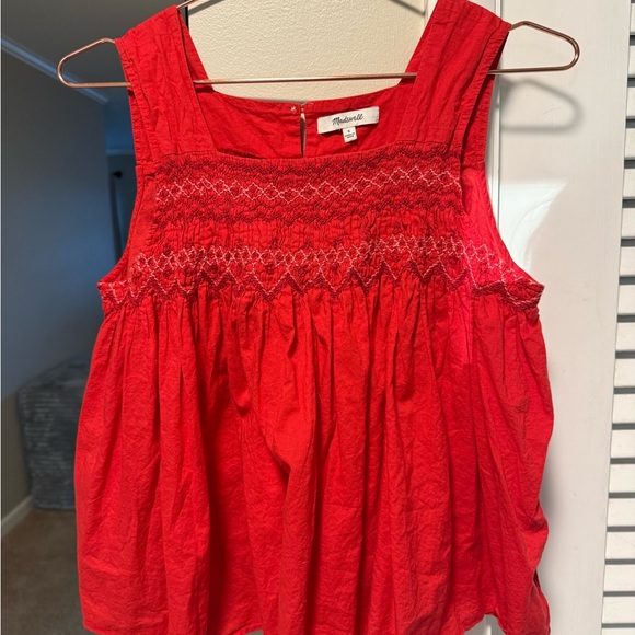 Madewell Tops - Madewell Red Sleeveless Top